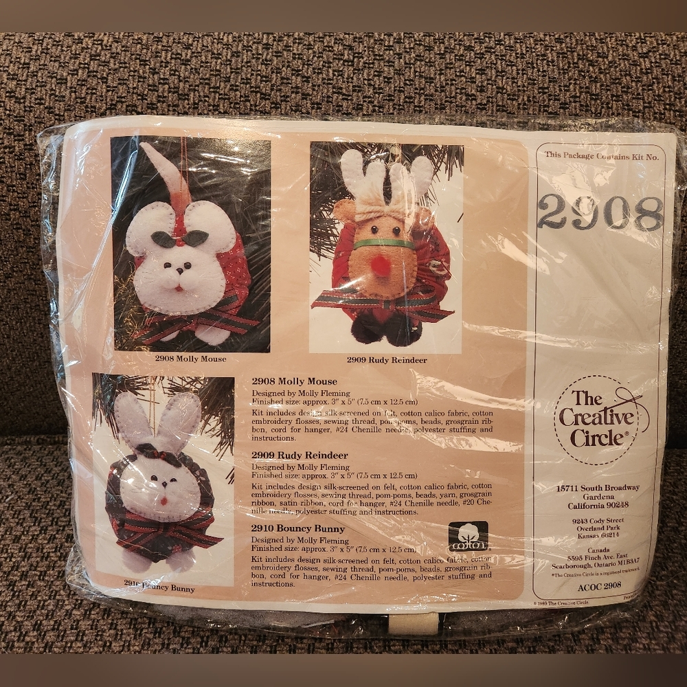The Creative Circle Vintage 1989 Molly Mouse Kit(#2908) Complete Unopened